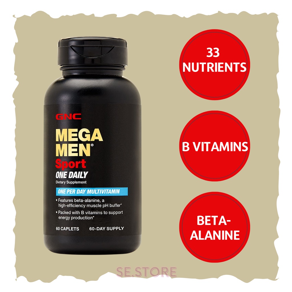 GNC Mega Men Sport One Daily - Viên uống bổ sung vitamin & khoáng chất cao cấp cho Nam Giới