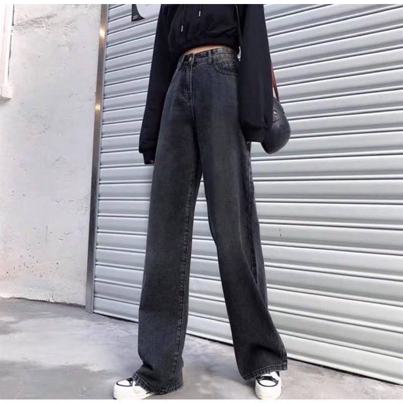 [Kèm video cận chất] Quần jeans ống rộng hack dáng hottrend | BigBuy360 - bigbuy360.vn