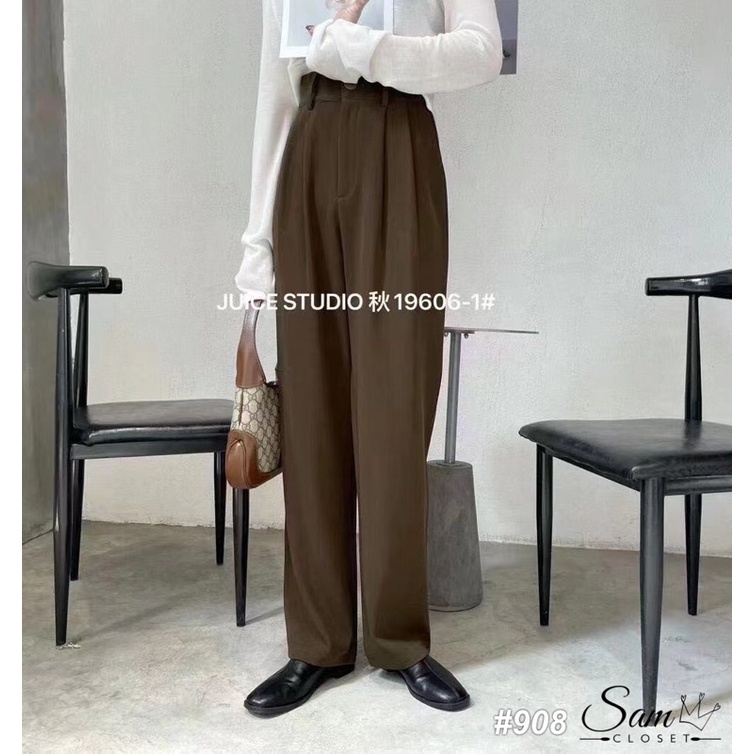 Quần vải suông 908 hàng quảng châu chất cắt hàn Mao Mao Boutique