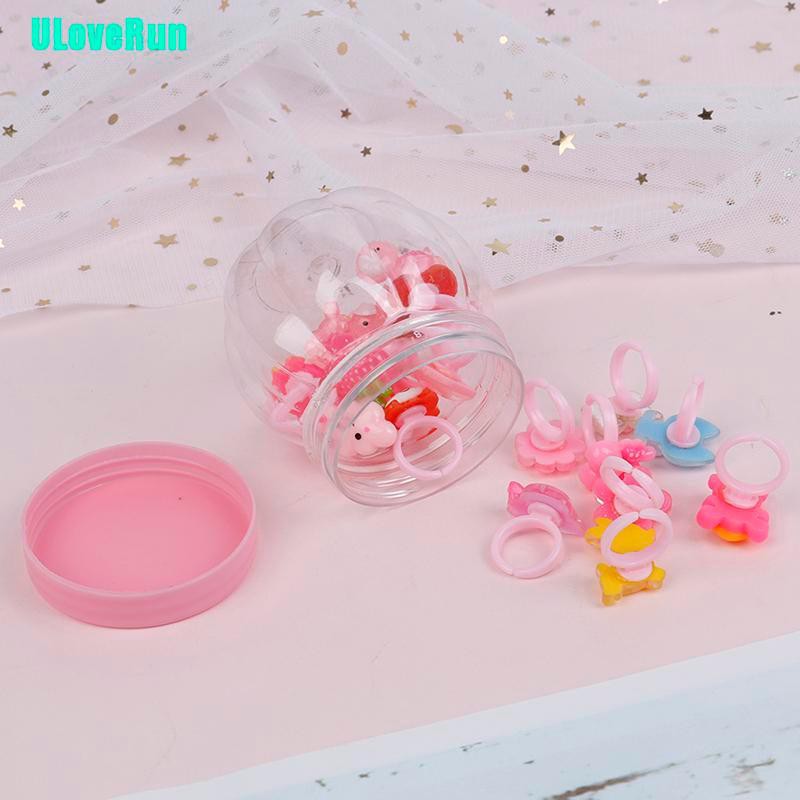 Hộp 20 Nhẫn resin Xinh Xắn Dành Cho Bé Gái