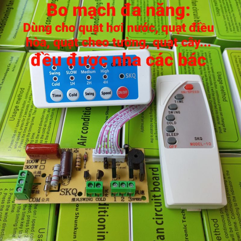 Điều khiển từ xa quạt hơi nước, điều hòa, quạt treo tường, quạt cây loại mạch đa năng tải 300w