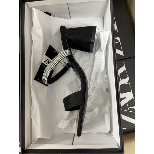 Guốc da lộn đính đá - 2035