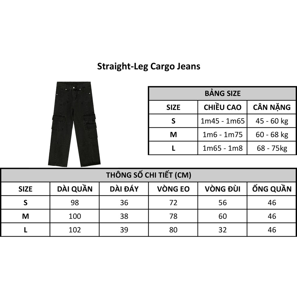 Quần ZOMBIE® Straight-Leg Cargo Jeans | BigBuy360 - bigbuy360.vn