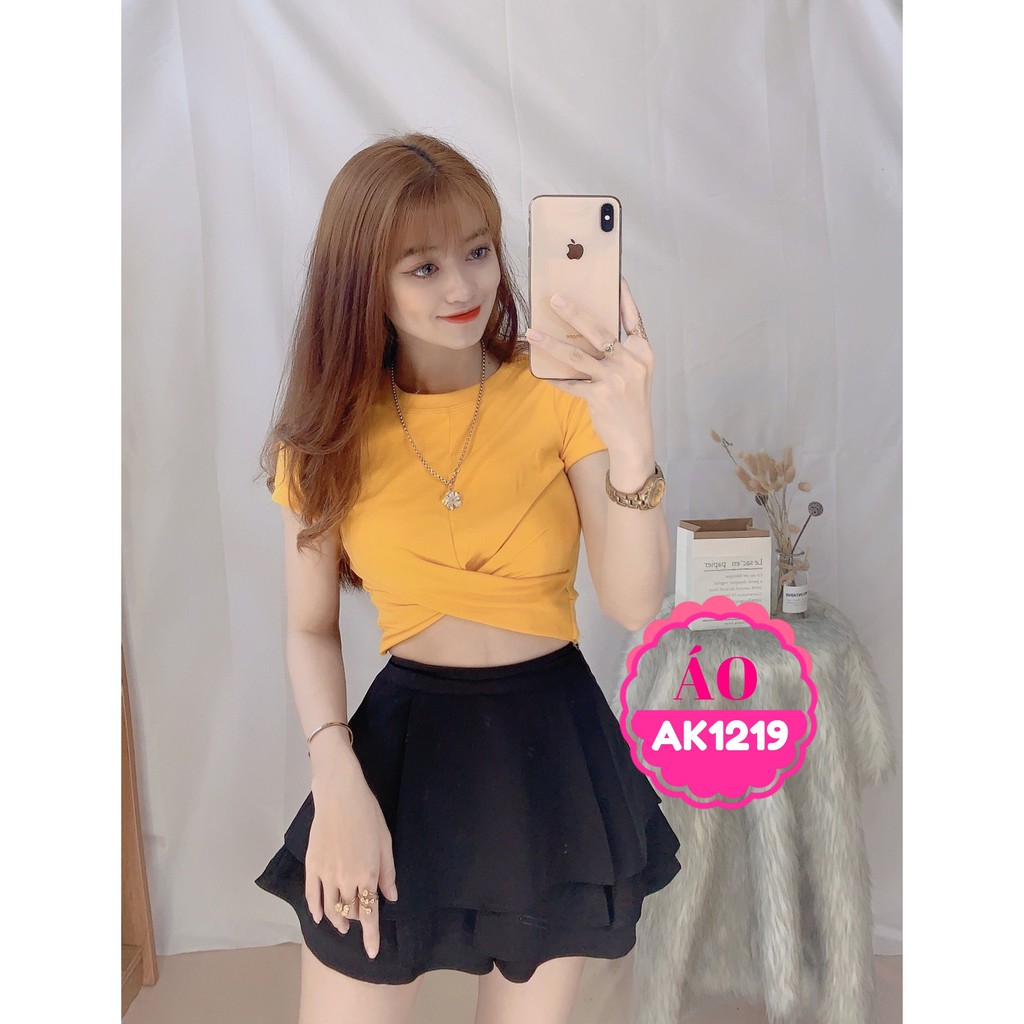 [Mã WAMT2405 giảm 10K đơn 0K] ÁO THUN GÂN XOẮN EO CỰC XINH AK1219 ⚡FREESHIP⚡100% ẢNH THẬT⚡ NN CHUYÊN SỈ - NN STORE