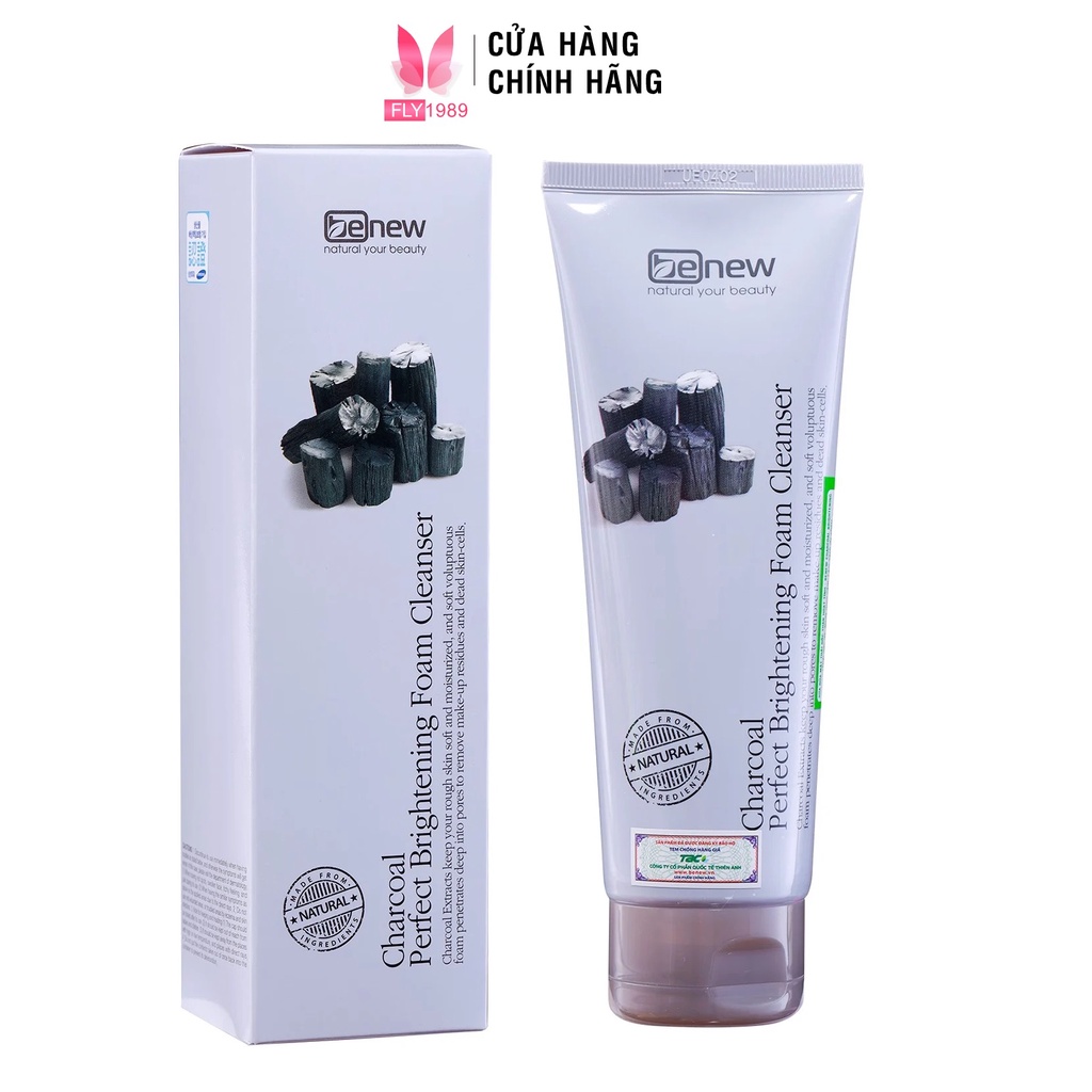 Sữa rửa mặt Thải độc Than hoạt tính Benew Charcoal Brightening 160ml