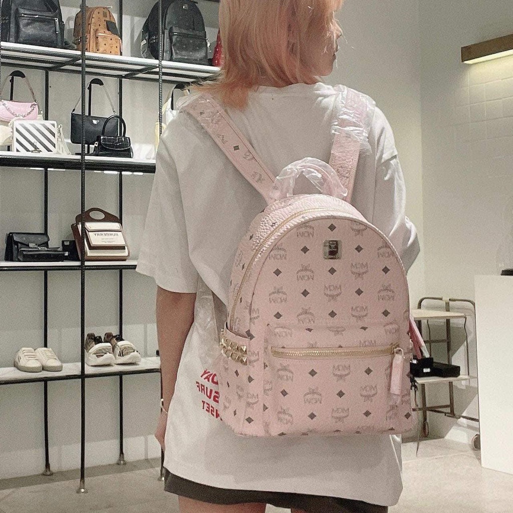 Balo thời trang MCM hồng LA 1-1 on web