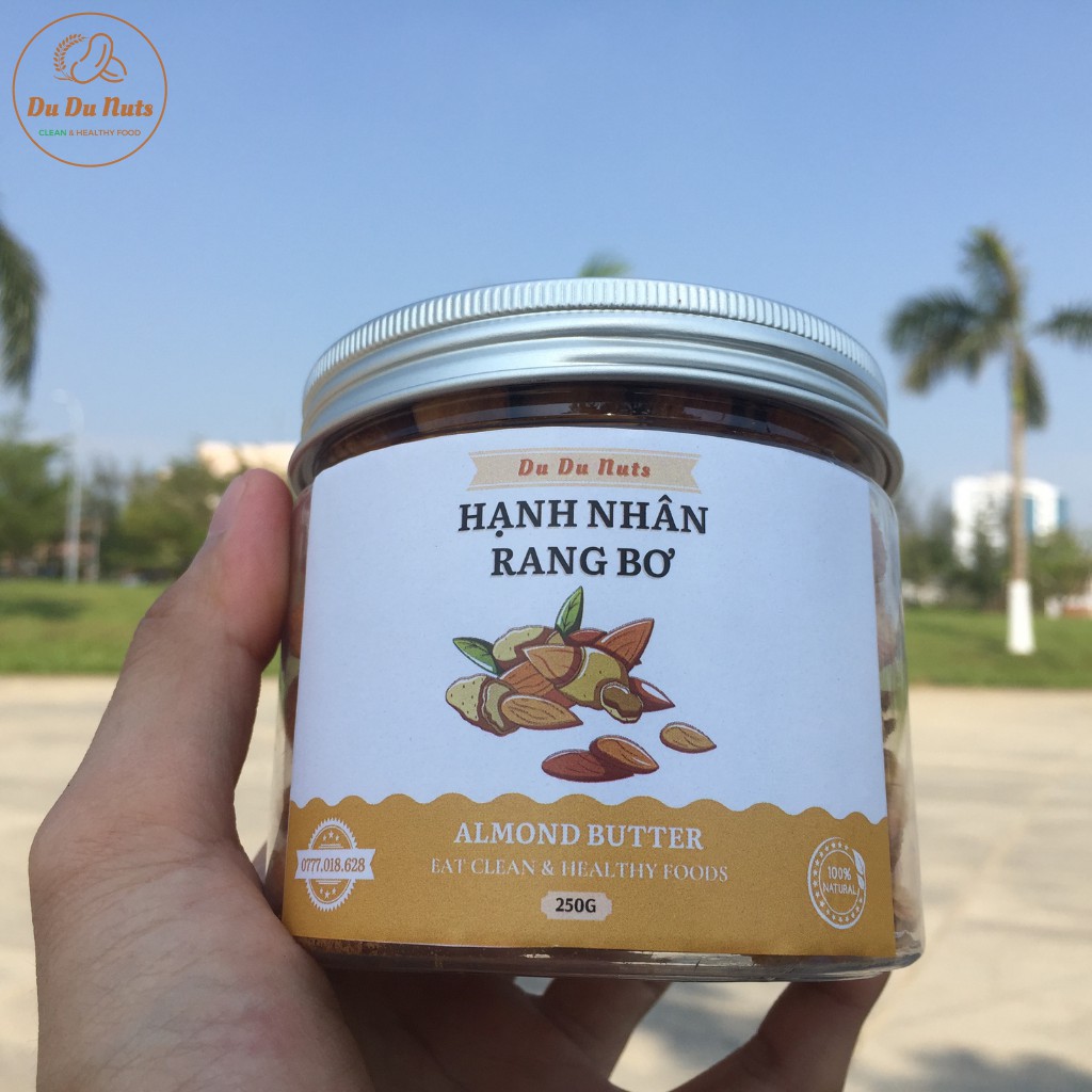 Hạt Hạnh nhân rang bơ vỏ mỏng nhập khẩu Mỹ - Thương hiệu Du Du Nuts