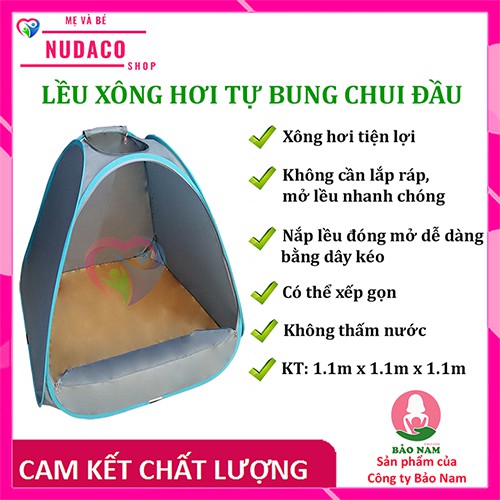 LỀU XÔNG HƠI TỰ BUNG CHUI ĐẦU NUDACO - MÀU NGẪU NHIÊN