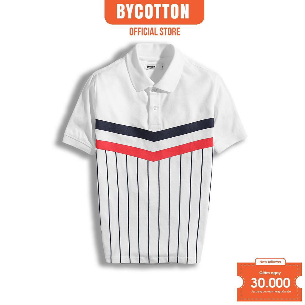 [Mã BYCO50PP giảm ngay 50% đơn 0K] Áo Thun Nam Cao Cấp Polo Victoria Stripes BY COTTON