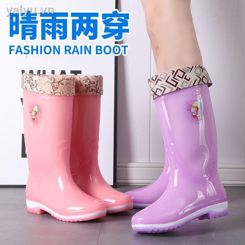 Ủng Đi Mưa Trong Suốt Chống Thấm Nước Chống Trượt Màu Kẹo Dễ Thương Cho Nữ | BigBuy360 - bigbuy360.vn