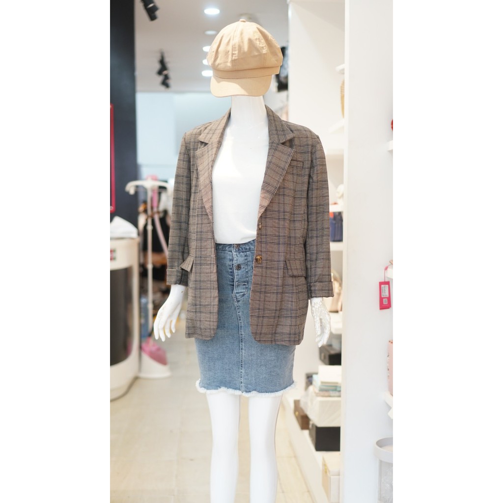 Blazer Caro Dáng Dài 061
