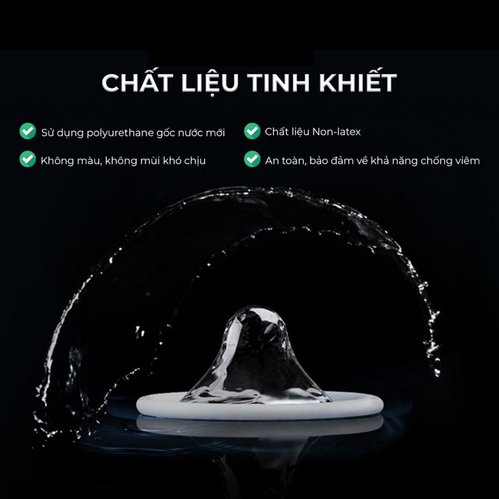 Bao cao su OLO 0.01 [lẻ 1 cái], bao cao su siêu mỏng, bcs trơn, bcs gai, nhiều gel bôi trơn, kéo dài thời gian quan hệ