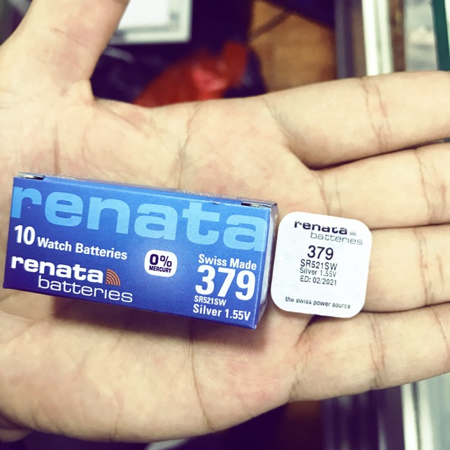 Viên Pin Đồng Hồ Renata 379 SR521SW - pin renata 521 -pin 379 chính hãng vỉ 1 viên