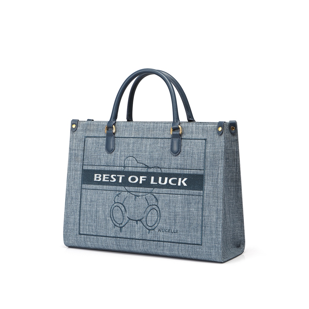 Túi xách nữ to size lớn tote bag thời trang hàng hiệu đẹp Nucelle Best of Luck 1171901 đi làm công sở