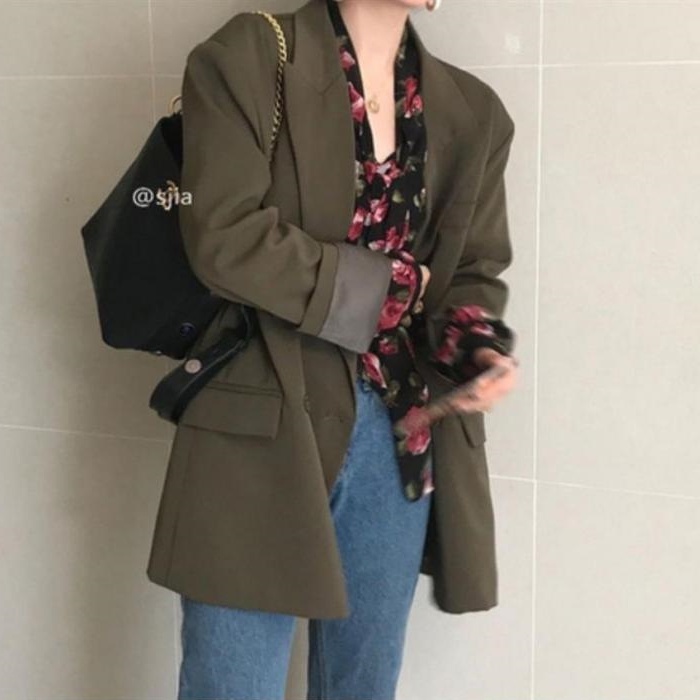 Phụ Nữ Mùa Thu Áo Sơ Mi Hoa Retro Mới Phiên Bản Hàn Quốc Thời Trang Cổ Chữ V Top