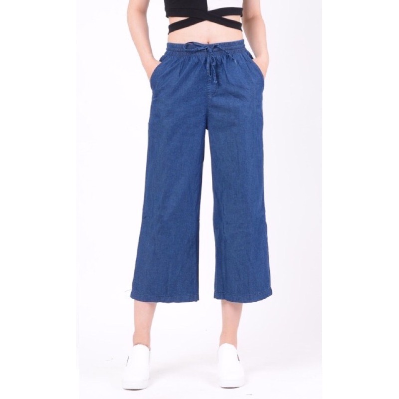 [Mã FATHANG5 giảm 10K đơn 50K] quần bò giấy ống rộng , quần Culottes Jean giấy