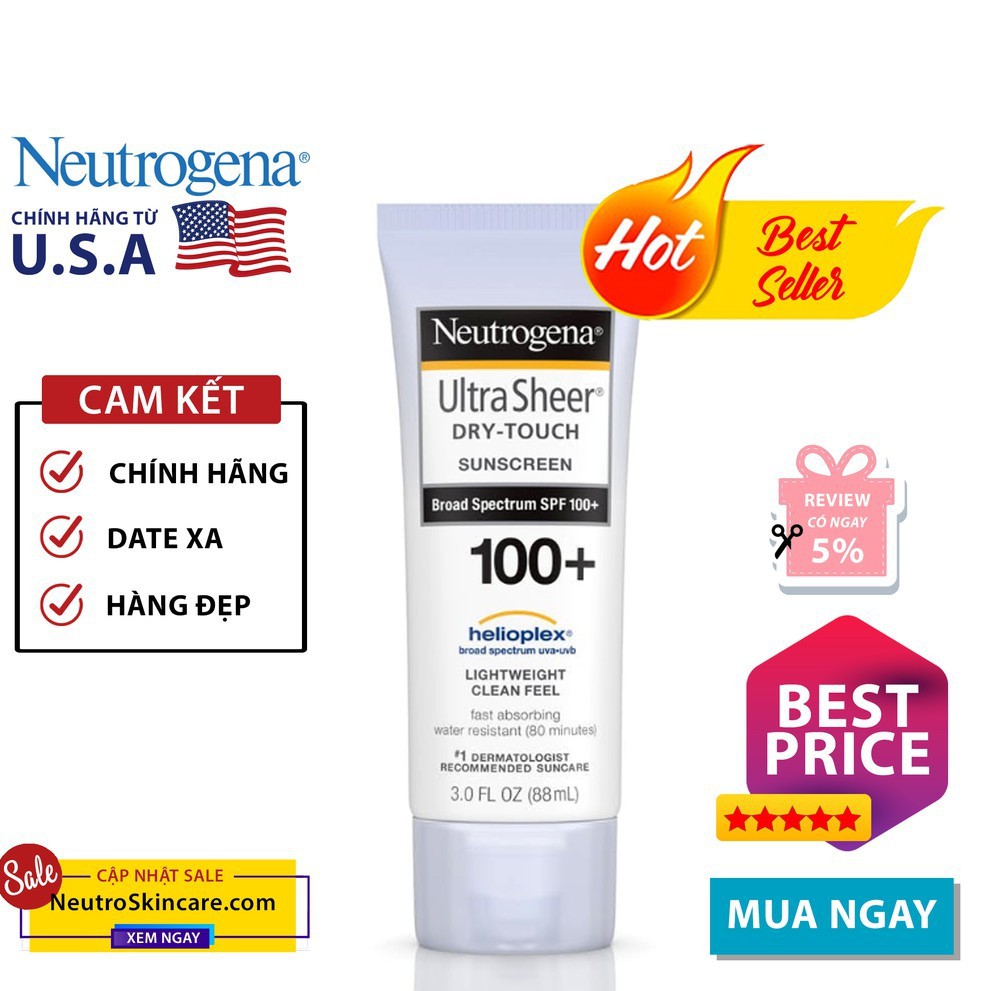 Kem chống nắng Neutrogena Ultra Sheer Dry Touch SPF 100