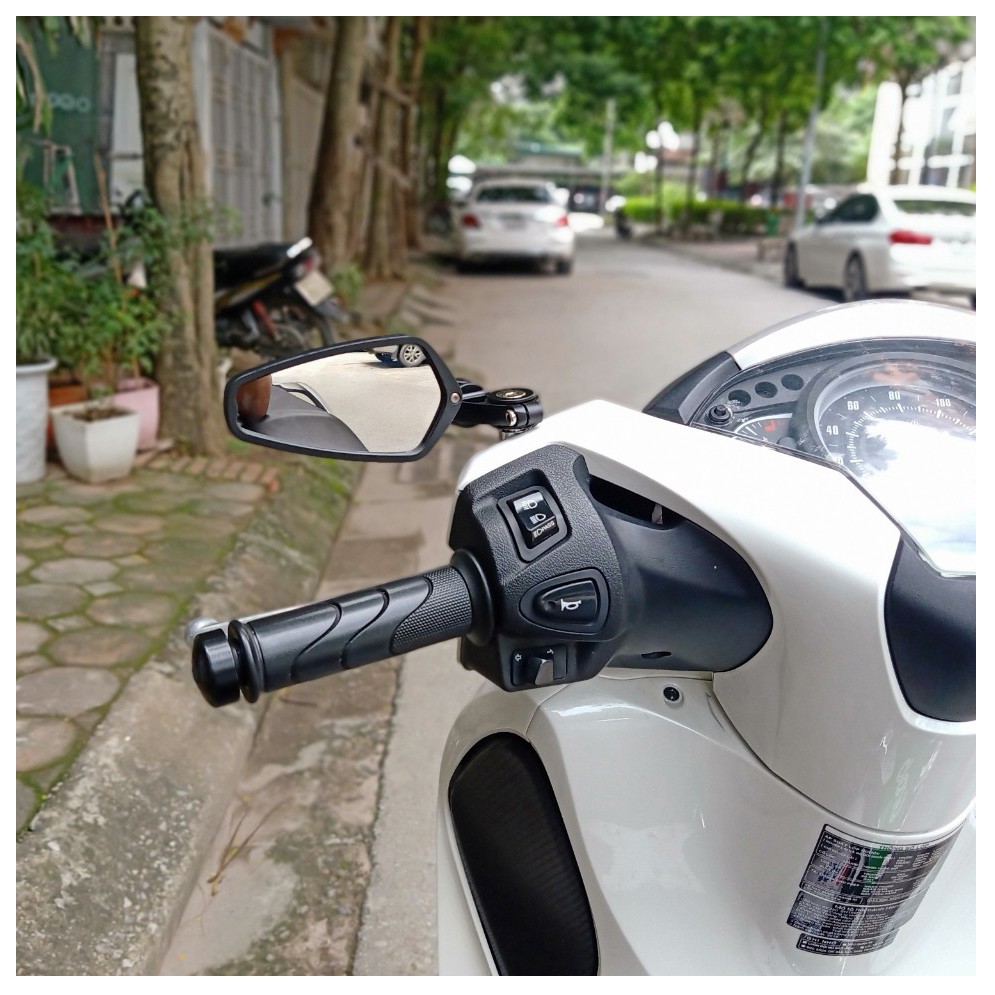 Kính chiếu hậu xe máy Vespa, Piagio, Yama, honda - Hàng đẹp