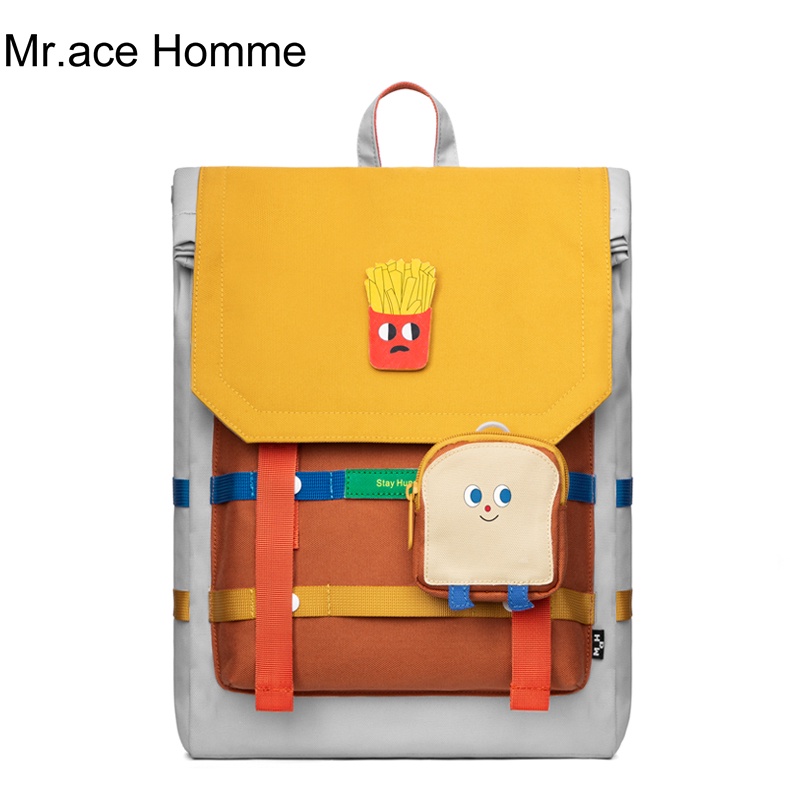 Ba Lô Đựng Laptop 15.6 inch Sức Chứa Lớn Phong Cách Đại Học Mr. ace Homme Foodie #1