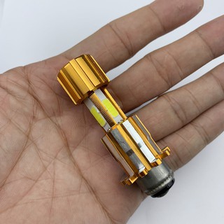 Đèn Pha Led 3 Mặt Chân H4 ( vỏ cam) Gắn Xe Máy [ Sáng Trắng ]