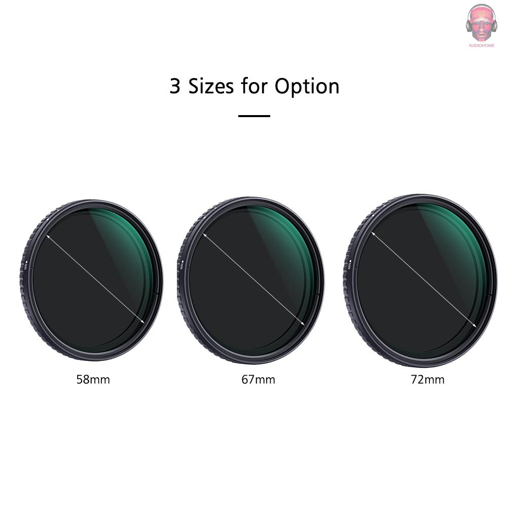 Ống kính máy ảnh 67mm siêu mỏng điều chỉnh được ND2-ND32