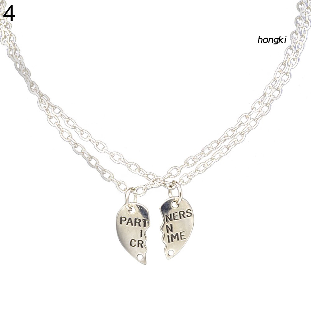 Bộ 2 vòng cổ Tình Bạn Mặt Hình Trái Tim Thời Trang Cho Cặp Đôi