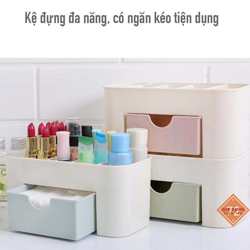 Hộp Để Đồ Trang Điểm Mỹ Phẩm Đa Năng Cao Cấp, Có Ngăn Kéo Tiện Ích Thông Minh [KỆ MỸ PHẨM]