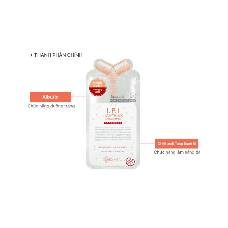 Mặt Nạ Dưỡng Sáng, Làm Đều Màu Da Mediheal I.P.I Lightmax Ampoule Mask 25ml