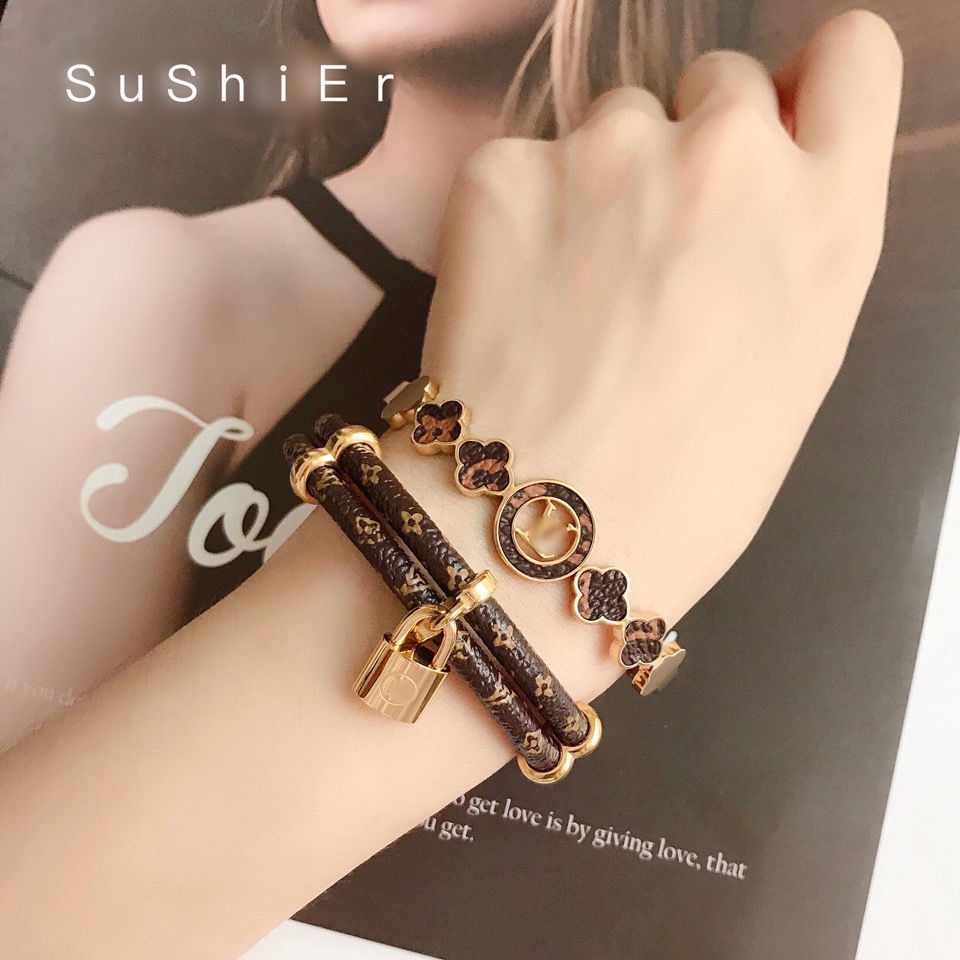 Vòng Tay Lv Bằng Thép Titan Chống Phai Màu Thời Trang Dành Cho Nữ