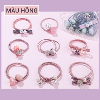 Sét Chun Buộc Tóc 12 Chi Tiết