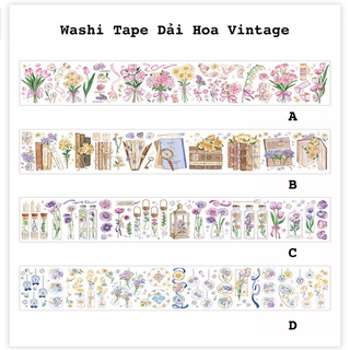 ✨🌸 Washi Tape Dài Hoa Vintage 🌸✨