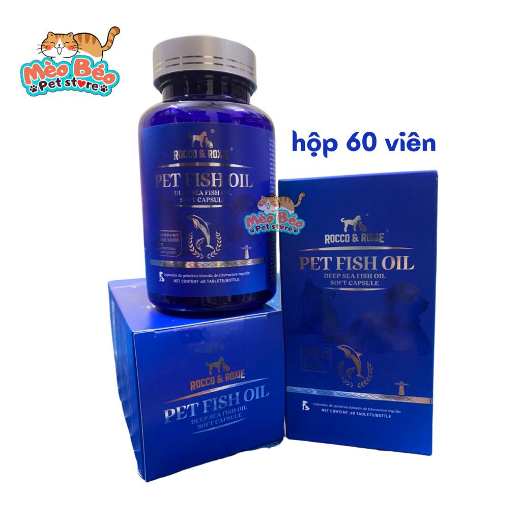 Dầu cá cho chó mèo Rocco & Roxie Omega 3 dưỡng lông, giảm rụng lông cho chó mèo, tốt cho mắt và tim mạc