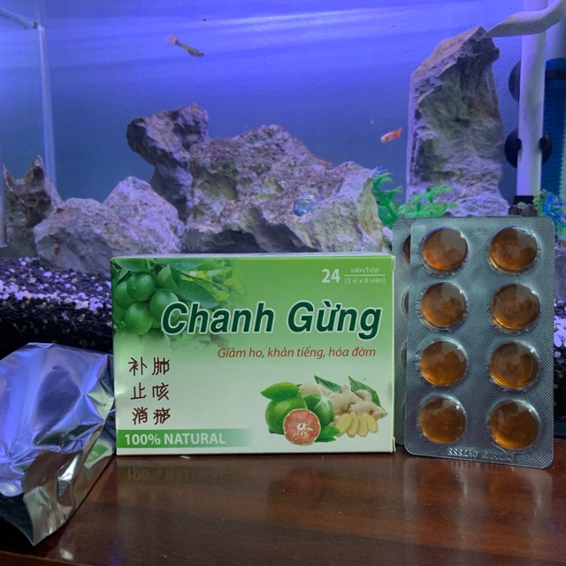 Viên Ngậm Chanh Gừng giảm ho khản tiếng hoá đờm..