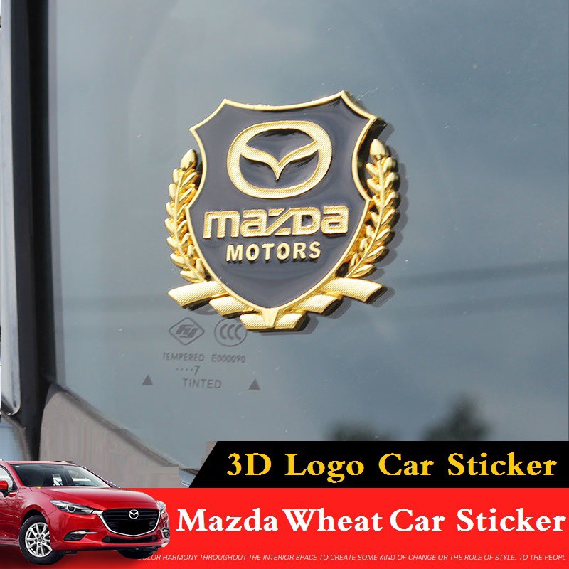 Miếng Dán Logo 3d Cho Xe Hơi (mua 1 Tặng 1 Tặng 1) Mazda Motors