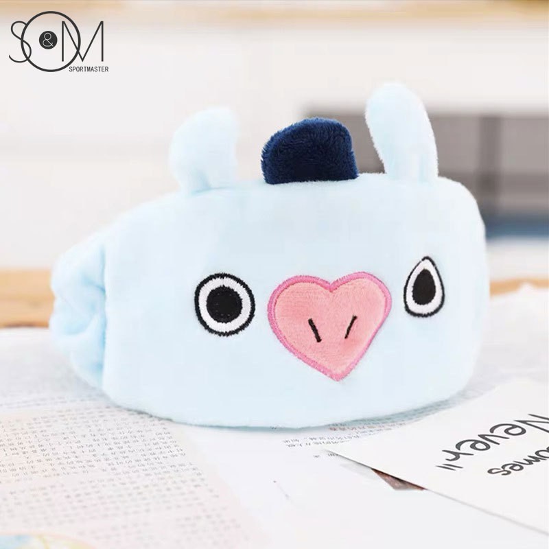 Bts Bt21 Băng Đô Rửa Mặt / Trang Điểm Co Giãn Họa Tiết Bt21 Một Kích Thước Cho Nam Và Nữ