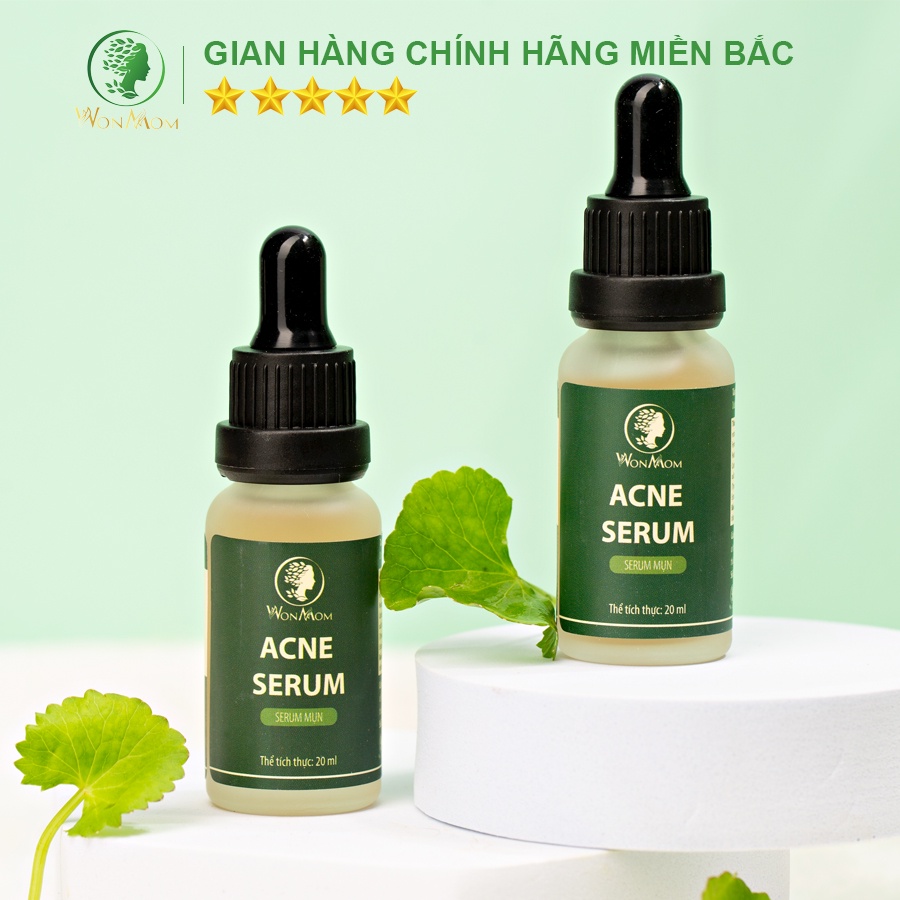 [ Giảm 50K - Đơn 479K ] Bộ sạch mụn trắng da chuyên sâu Wonmom ( 1 sữa rửa mặt + 1 serum mụn + 1 kem cấp ẩm )