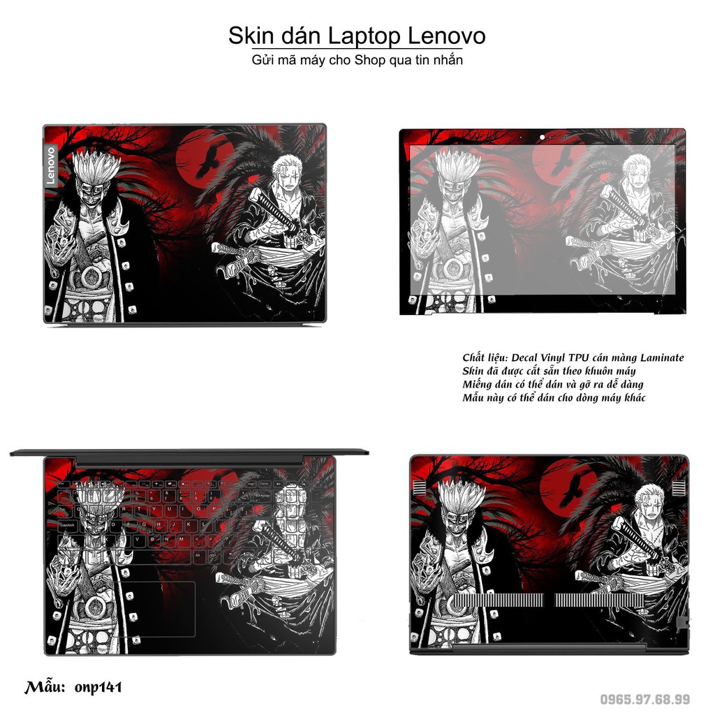 Skin dán Laptop Lenovo in hình One Piece _nhiều mẫu 17 (inbox mã máy cho Shop)