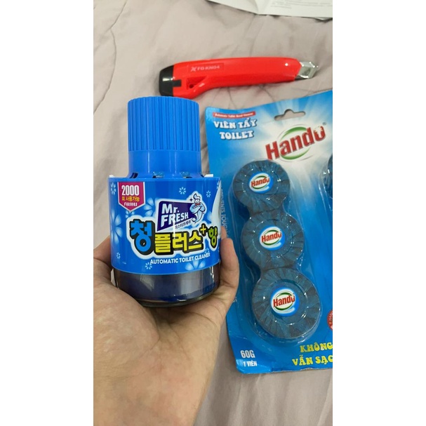 Bộ 10 cốc thả bồn cầu Mr Fresh Nhập khẩu KOREA (Cam kết hàng chính hãng)