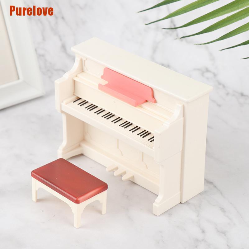 1 Set Đàn Piano Mini Màu Trắng Trang Trí Nhà Búp Bê 1 Set 12