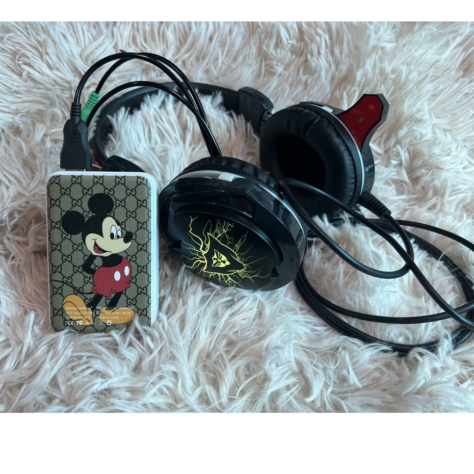 TAI MỚI KHÔNG HỘPTai Nghe Chụp AUTOBOT Gamming có Đèn LED Siêu Cấp - Âm Thanh Chân Thật BẢO HÀNH 3 THÁNG,2 chân 3.5mm