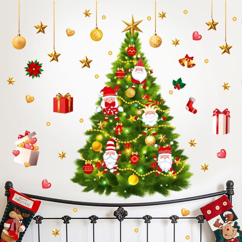 DECAL dán tường, kính cửa trang trí NOEL
