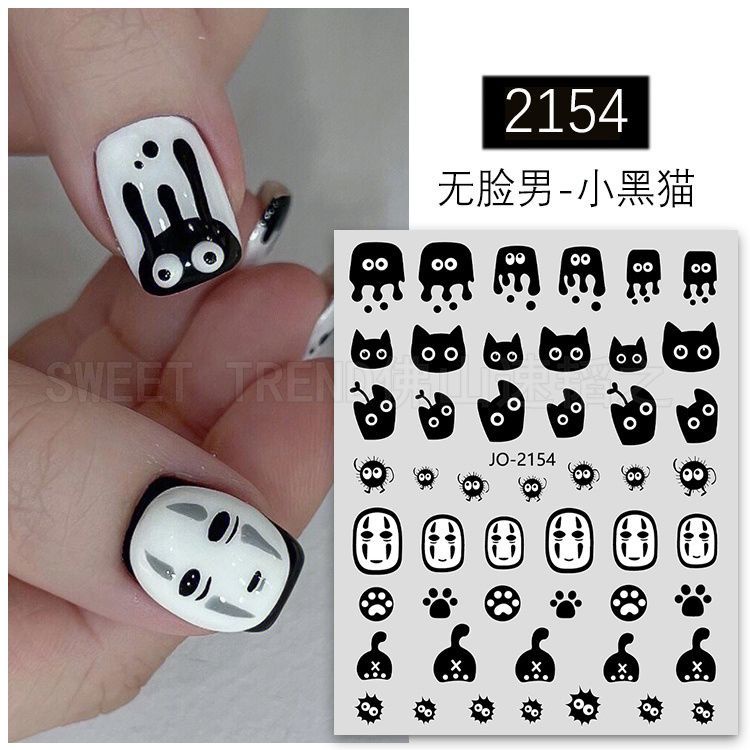 Miếng dán trang trí móng tay nghệ thuật STZPRONAIL 3D nhiều mẫu hoạt hình tùy chọn đáng yêu