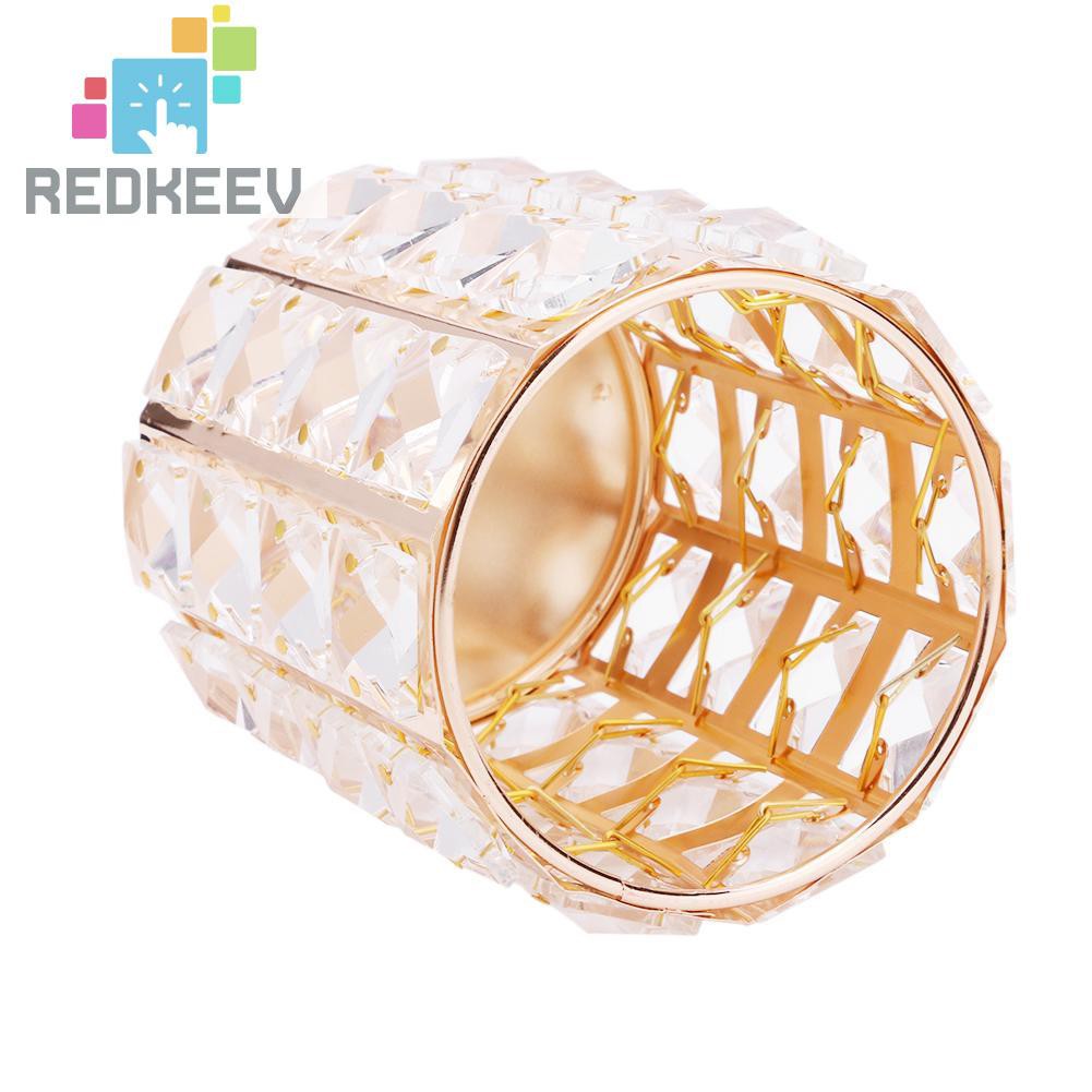 (Hàng Mới Về) Ống Đựng Cọ Trang Điểm Màu Kim Loại Lấp Lánh Phong Cách Châu Âu 1.13