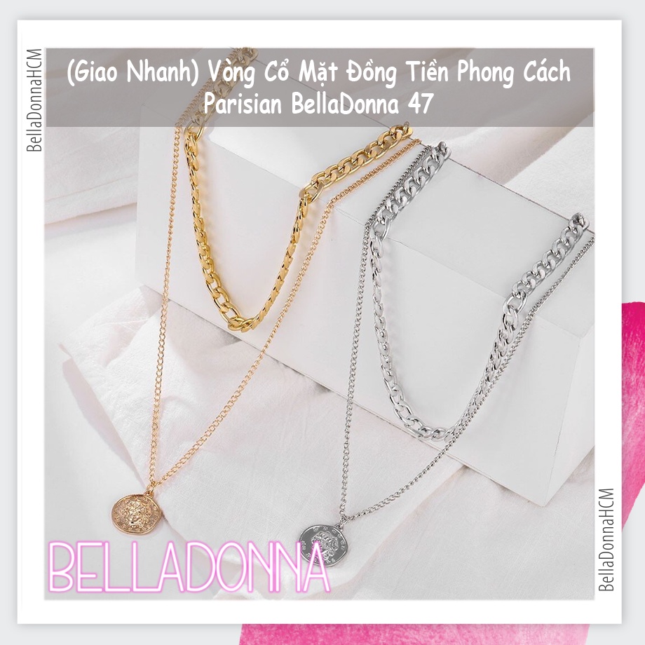  Vòng Cổ Mặt Đồng Tiền Phong Cách Parisian BellaDonna 47