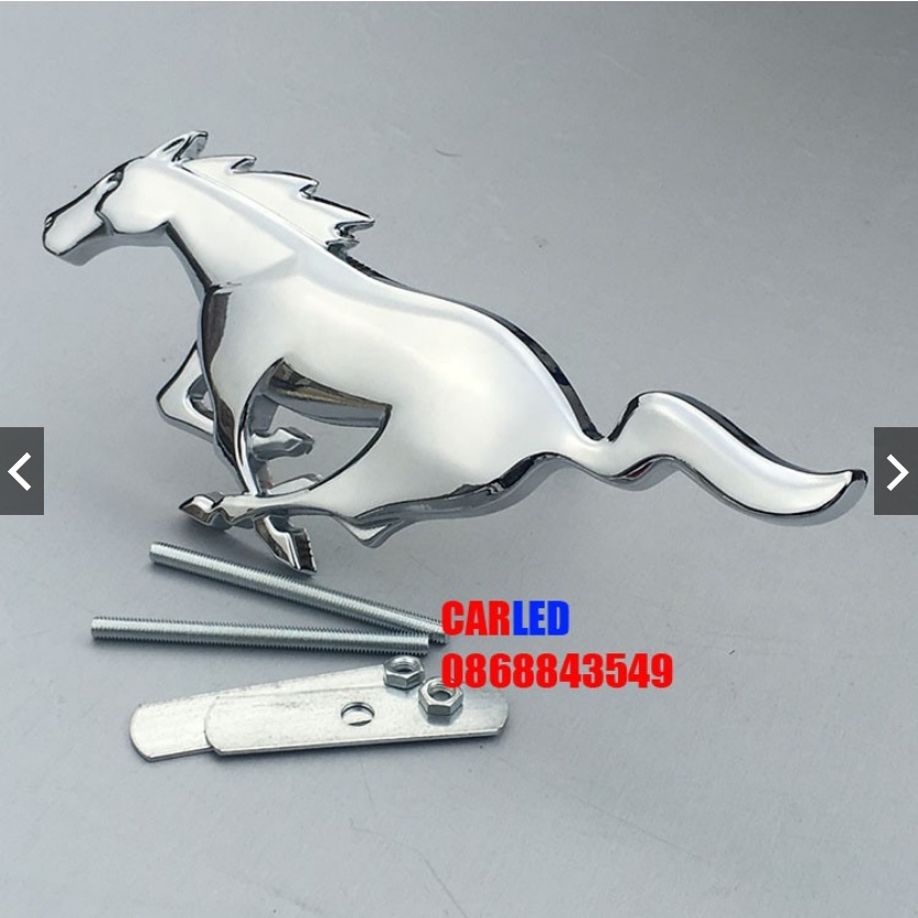 Logo 3D Mustang hình con ngựa cao cấp chuyên lắp mặt ca lăng các loại xe