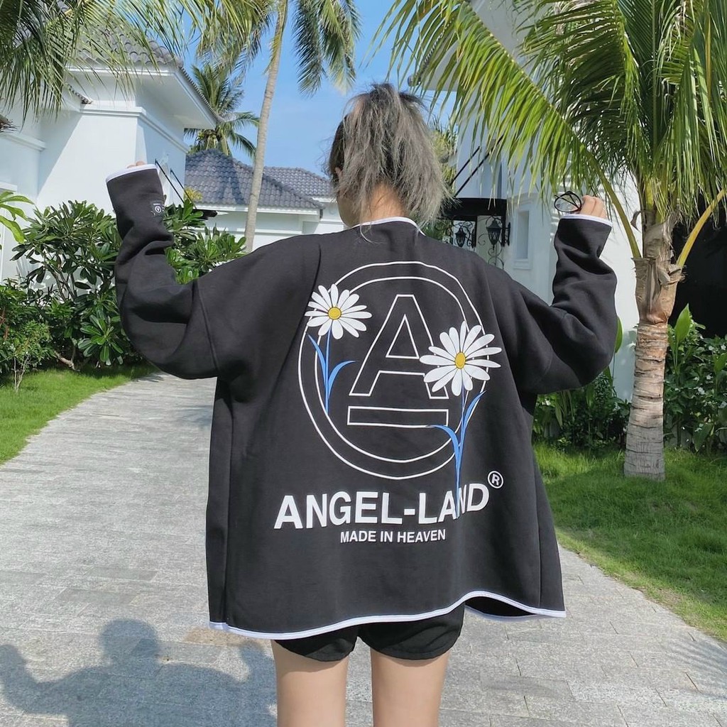 Áo Khoác Cardigan Thun Nỉ Ngoại In Bông Cúc Siêu Dễ Thương