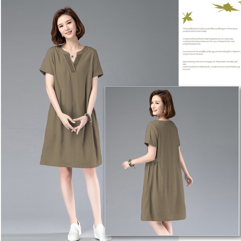 Đầm trung niên sang trong phong cách Hàn Châu bigsize cao cấp cho mẹ dự tiệc dáng suông đẹp D182 - WB WOMAN &amp; BEAUTY