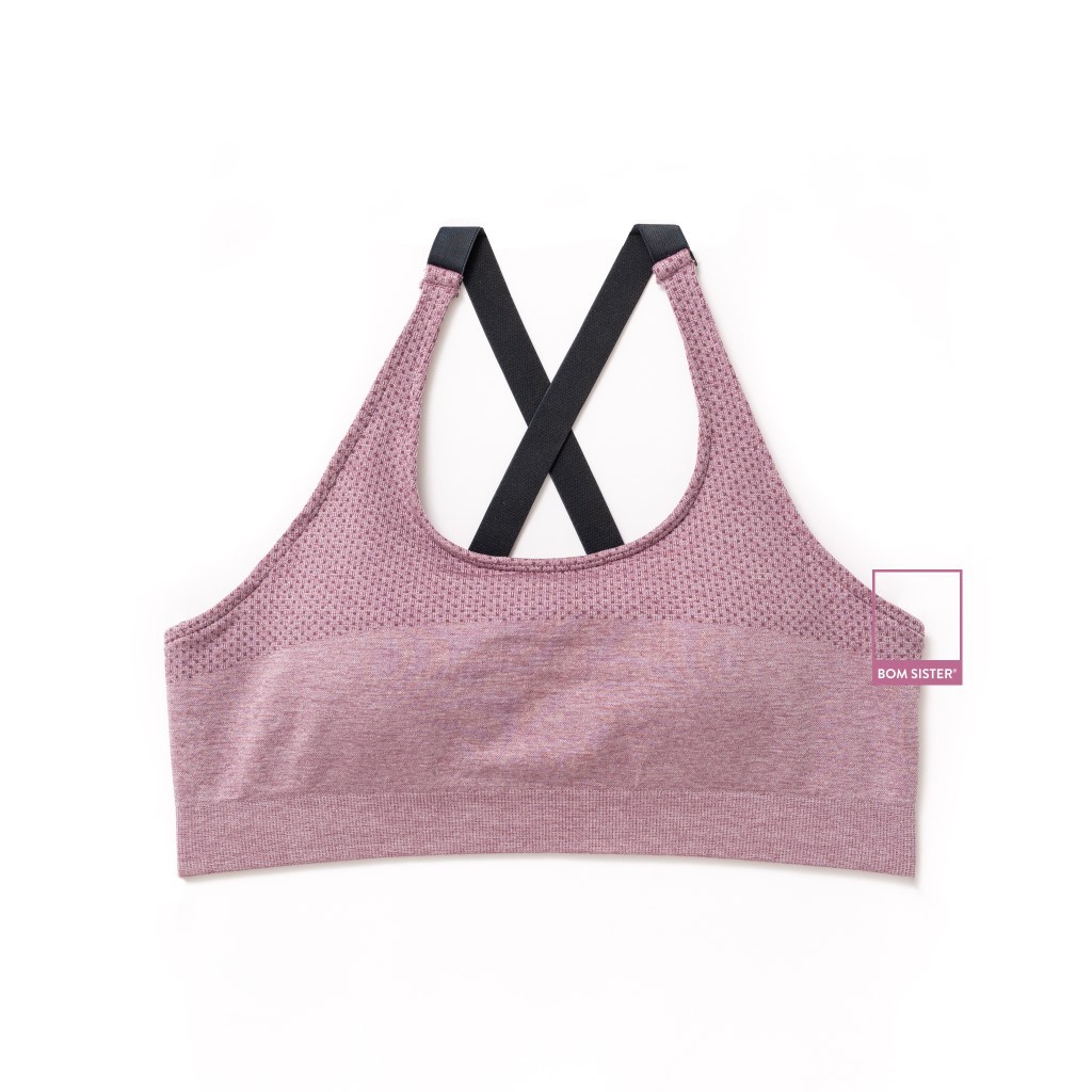 Áo lót thể thao mút mỏng cotton pha không gọng màu trơn nâng ngực tự nhiên BOM SISTER BR211 | BigBuy360 - bigbuy360.vn