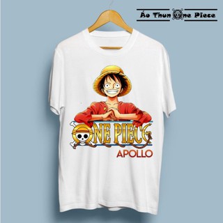 ⚡️HOT⚡️Áo Thun In Hình Luffy One Piece kèm Logo áo trắng Giá Rẻ "Cực Ngầu" - Áo Thun One Piece - siêu chất