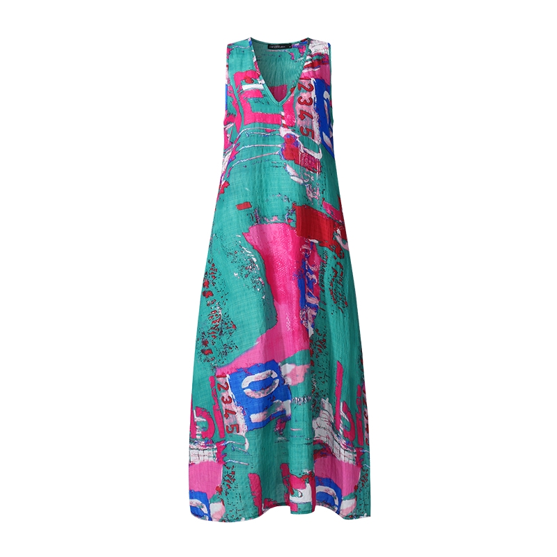 ZANZEA Đầm Maxi Không Tay Thời Trang Dành Cho Nữ | BigBuy360 - bigbuy360.vn